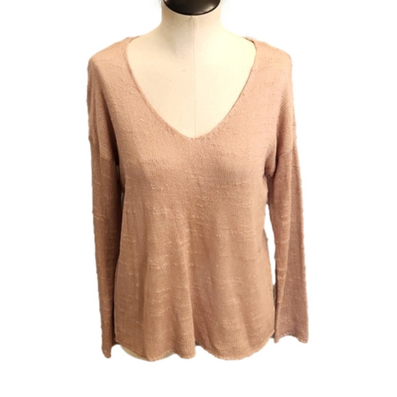 Womens Forever 21 Dusty Rose v neck top size Small. - Picture 1 of 9